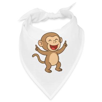 Party-Pavian Baby - Bandana - Weiß - Vorne