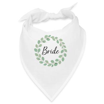 Braut – Florales Kranz-Design für Hochzeiten - Bandana - Weiß - Vorne