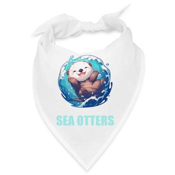 Seeotter - Bandana - Weiß - Vorne