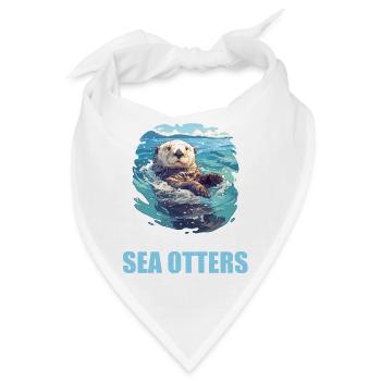 Seeotter - Bandana - Weiß - Vorne