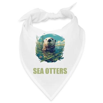 Seeotter - Bandana - Weiß - Vorne