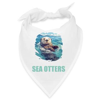 Seeotter - Bandana - Weiß - Vorne