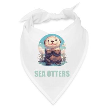 Seeotter - Bandana - Weiß - Vorne