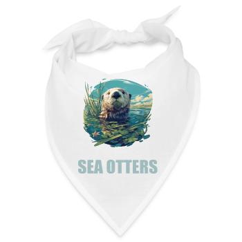 Seeotter - Bandana - Weiß - Vorne
