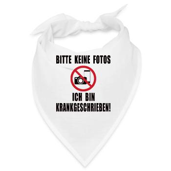 Humorvoller Krankenschreiber Schriftzug - Bandana - Weiß - Vorne