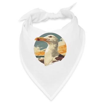 Möwen Möwe - Bandana - Weiß - Vorne
