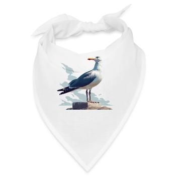 Möwen Möwe - Bandana - Weiß - Vorne