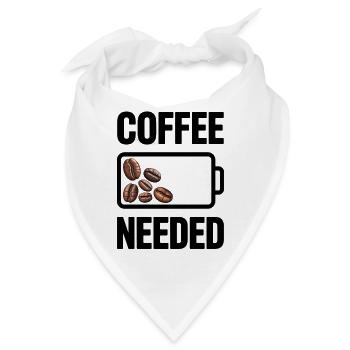 Kaffee Humor Witziger Kaffee Spruch - Bandana - Weiß - Vorne