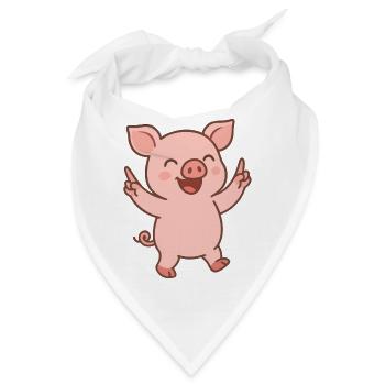 Happy Ferkel - Bandana - Weiß - Vorne