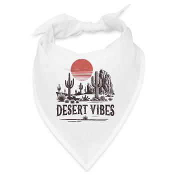 Wüsten-Vibes - Bandana - Weiß - Vorne