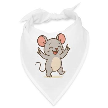 Glücks-Maus - Bandana - Weiß - Vorne