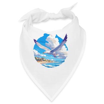 Möwen Möwe - Bandana - Weiß - Vorne