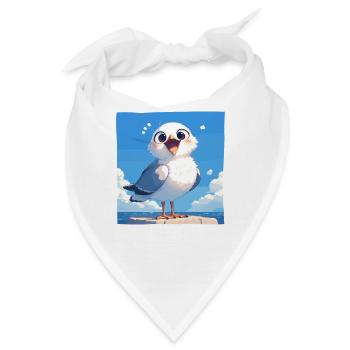 Möwen Möwe - Bandana - Weiß - Vorne