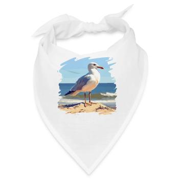 Möwen Möwe - Bandana - Weiß - Vorne