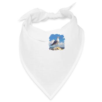 Möwen Möwe - Bandana - Weiß - Vorne