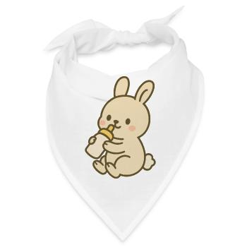 Fläschchen-Häschen - Bandana - Weiß - Vorne
