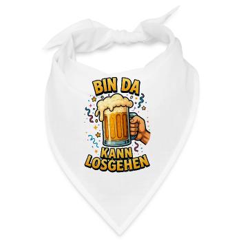 Bier Bierflasche Bierzelt Bierkrug Biergarten - Bandana - Weiß - Vorne