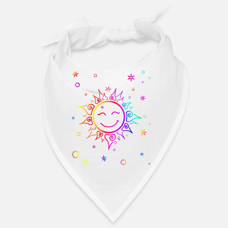 Smiling Sun Gradient Rainbow Bandana