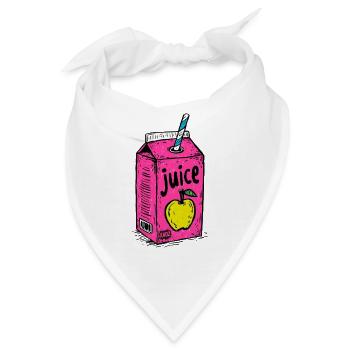 Knalliger Apfelsaft – Eine Packung Pop Art Saft - Bandana - Weiß - Vorne