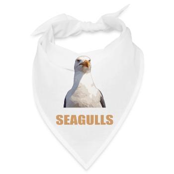Möwen Möwe - Bandana - Weiß - Vorne