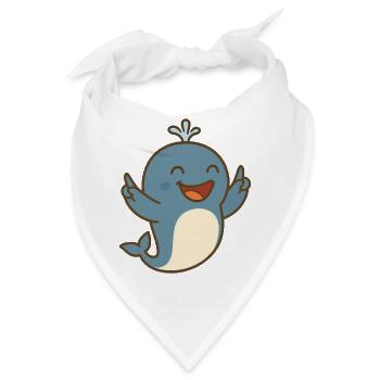 Fröhlicher Wasserfreund - Bandana - Weiß - Vorne