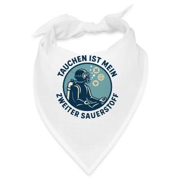Tauchen Ist Mein Zweiter Sauerstoff Ozean - Bandana - Weiß - Vorne