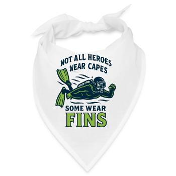 Nicht Alle Helden Tragen Umhänge Flossen - Bandana - Weiß - Vorne