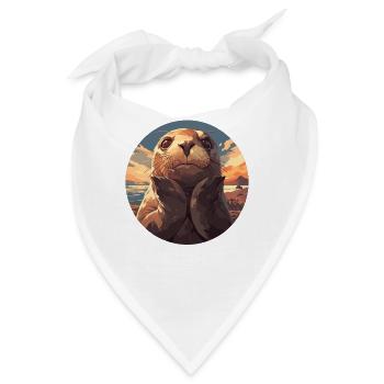 Robben Robbe - Bandana - Weiß - Vorne