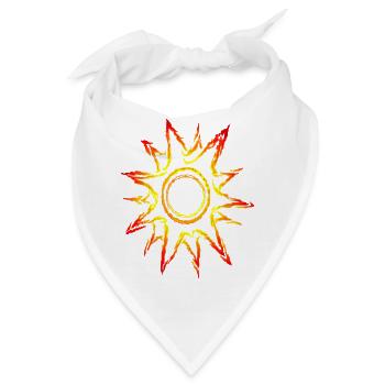 Sonne Sonnenschein Sonnenstrahlen - Bandana - Weiß - Vorne