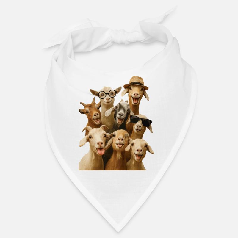 Ziege - Bandana - Weiß