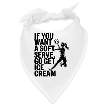 Soft-Serve? Dann ab zum Eis – Volleyball - Bandana - Weiß - Vorne
