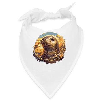 Robben Robbe - Bandana - Weiß - Vorne