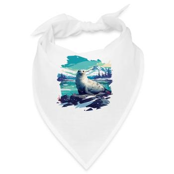 Robben Robbe - Bandana - Weiß - Vorne