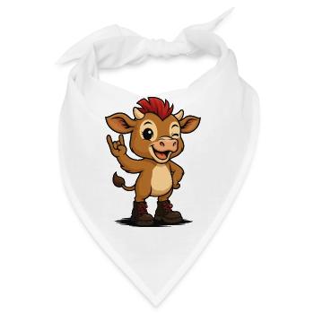 Punk Rock Calf - Bandana - Weiß - Vorne