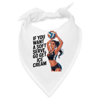 Soft-Serve? Dann ab zum Eis – Volleyball - Bandana - Weiß - Vorne