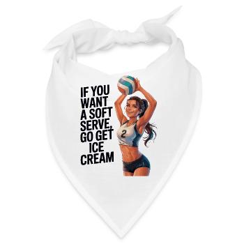 Soft-Serve? Dann ab zum Eis – Volleyball - Bandana - Weiß - Vorne