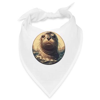 Robben Robbe - Bandana - Weiß - Vorne