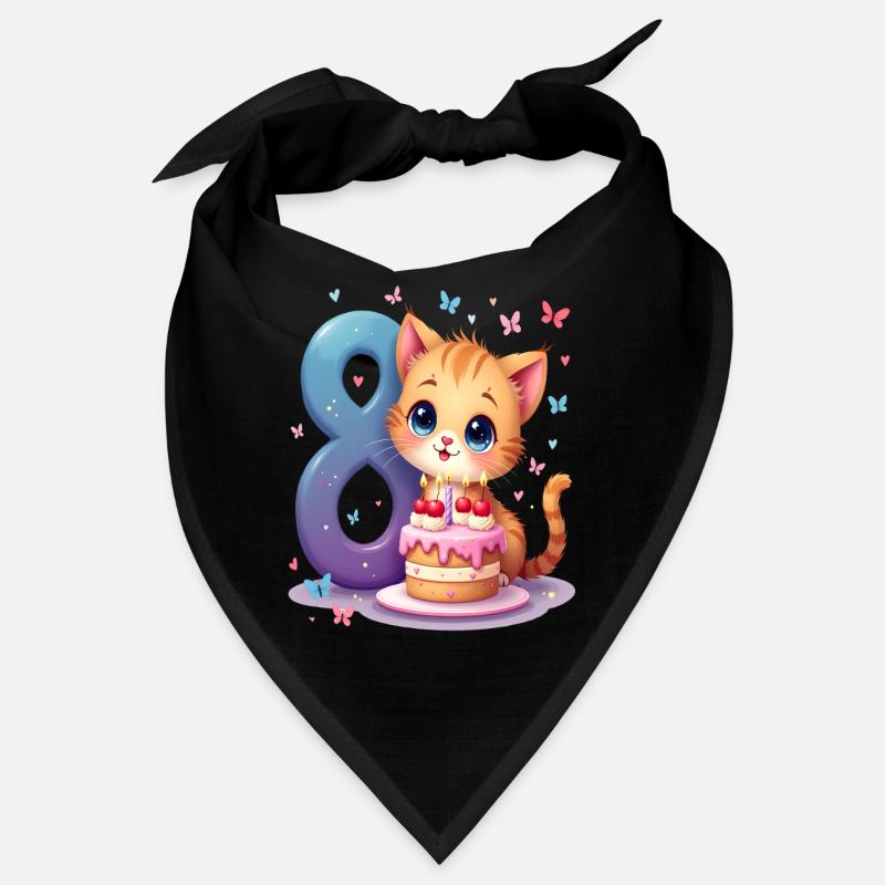 Süßes Kätzchen 8. Geburtstag Mädchen Bandana