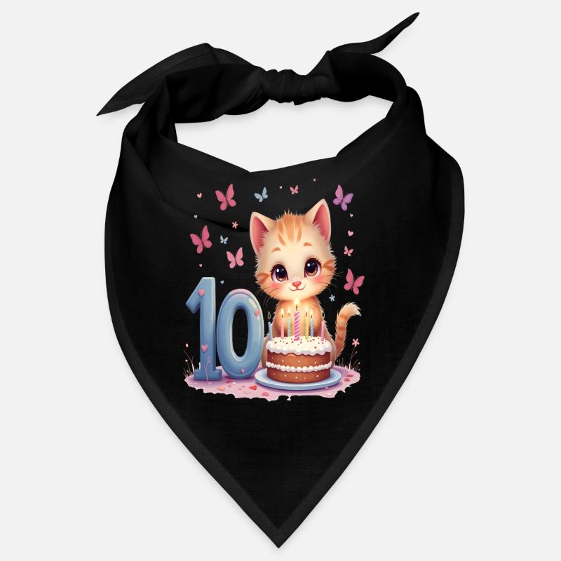 Süßes Kätzchen 10. Geburtstag Mädchen Bandana