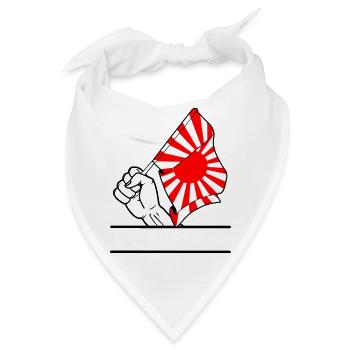 Faust mit aufgehender Sonne Flagge 2 - Bandana - Weiß - Vorne
