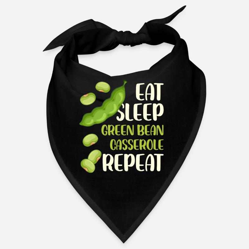 Eat Sleep Casserole de haricots verts Design Bandana