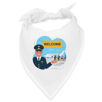 EINWANDERUNG, WILLKOMMEN - Bandana - Weiß - Vorne