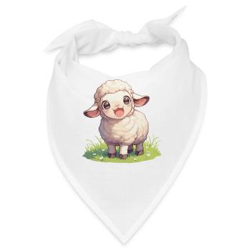 Schafe Schaf - Bandana - Weiß - Vorne