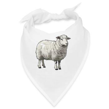 Schafe Schaf - Bandana - Weiß - Vorne