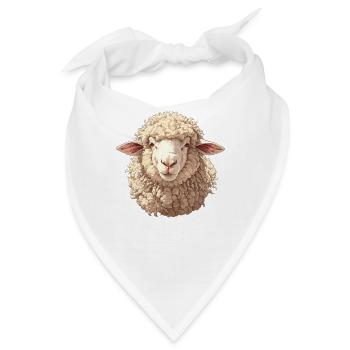Schafe Schaf - Bandana - Weiß - Vorne