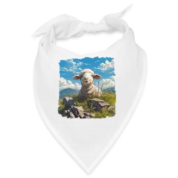 Schafe Schaf - Bandana - Weiß - Vorne