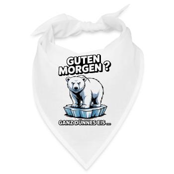 Guten Morgen Polarbär Eis - Bandana - Weiß - Vorne