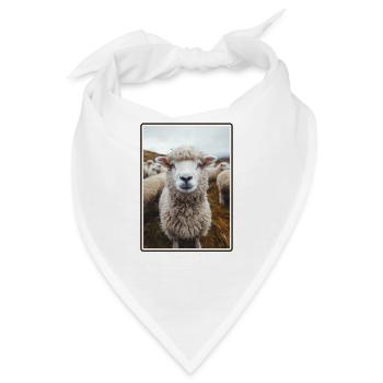 Schafe Schaf - Bandana - Weiß - Vorne