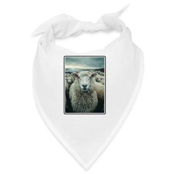 Schafe Schaf - Bandana - Weiß - Vorne