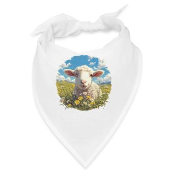 Schafe Schaf - Bandana - Weiß - Vorne